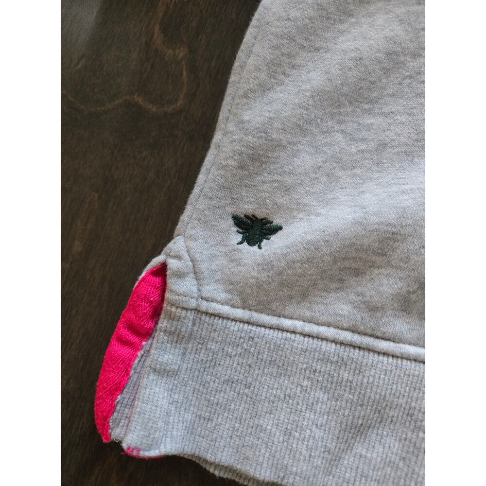 Joules Rainbow Bee Rowley Raglan Hooded Sweatshirt Gray Size 4 - Picture 7 of 12